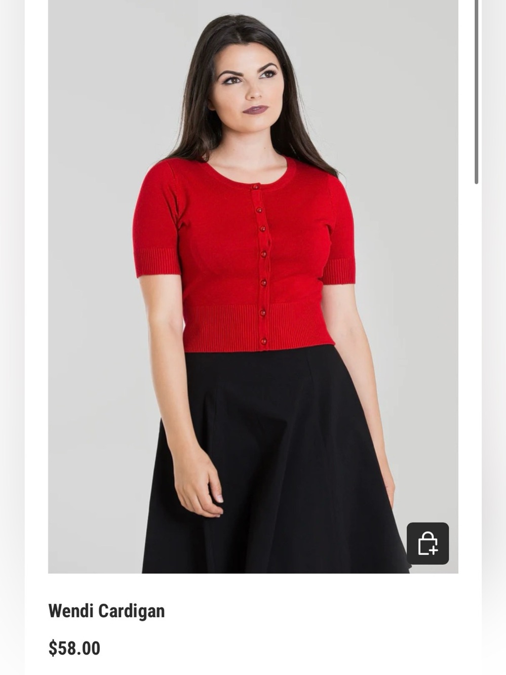 Hell Bunny - Wendi Cardigan with Short Sleeves in Black - Picture 7 of 7